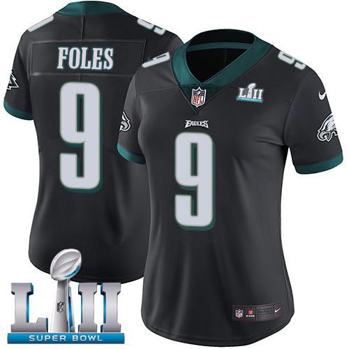 Women Philadelphia Eagles #9 Foles Black Limited 2018 Super Bowl NFL Jerseys->women nfl jersey->Women Jersey